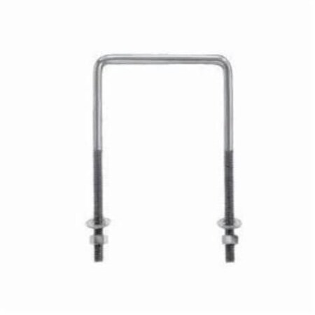Chicago Hardware Square U-Bolt, 3/8"-16, 4 in Wd, Plain Stainless Steel 51130 8
